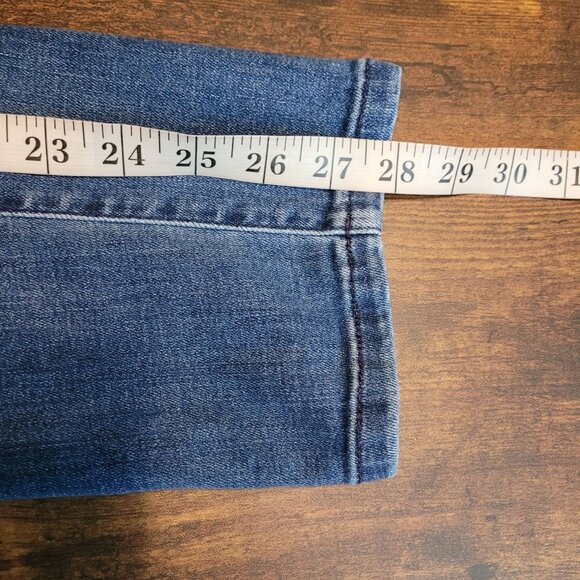 J Jill Jeans Sz 8 Authentic Slim Ankle Mid Rise Comfort Stretch Medium Dark Wash - Picture 8 of 10